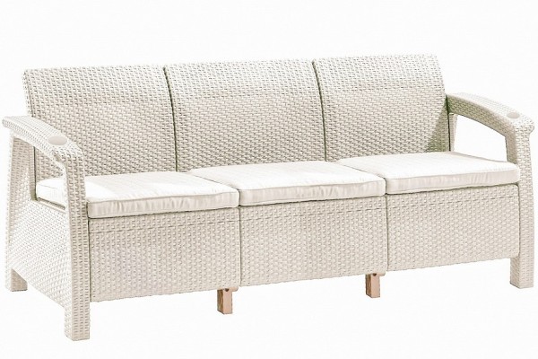 Трёхместный диван  Yalta Sofa 3 Seat белый купить в Шахунье