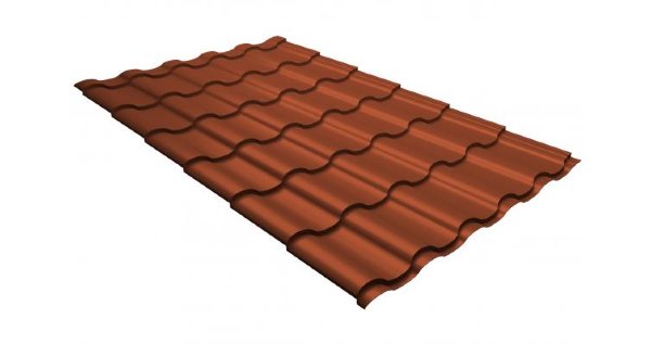 Металлочерепица кредо GL 0,5 GreenСoat Pural RR 750 кирпично-красный (RAL 8004 терракота) купить в Шахунье
