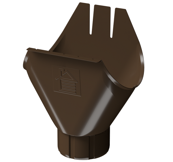 Воронка желоба D125 Döcke STAL PREMIUM Каштан, (RAL 8017) купить в Шахунье