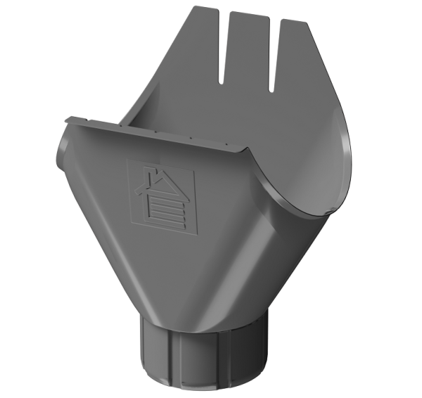Воронка желоба D125 Döcke STAL PREMIUM Графит, (RAL 7024) купить в Шахунье