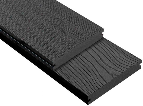 Террасная доска ДПК Outdoor 3D полнотелая STORM/OCEAN BLACK черная купить в Шахунье