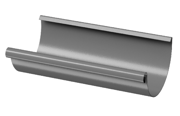 Желоб полукруглый D125 3 м Döcke STAL PREMIUM Графит, (RAL 7024) купить в Шахунье