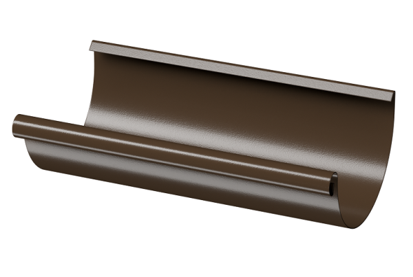 Желоб полукруглый D125 3 м Döcke STAL PREMIUM Каштан, (RAL 8017) купить в Шахунье