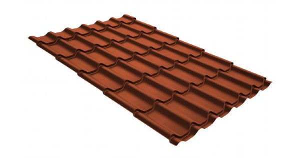 Металлочерепица классик GL 0,5 GreenCoat Pural RR 750 кирпично-красный (RAL 8004 терракота) купить в Шахунье