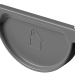 Заглушка желоба D125 Döcke STAL PREMIUM Графит, (RAL 7024) купить в Шахунье