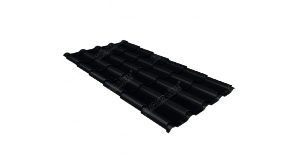 Металлочерепица камея 0,45 Drap RAL 9005 черный купить в Шахунье