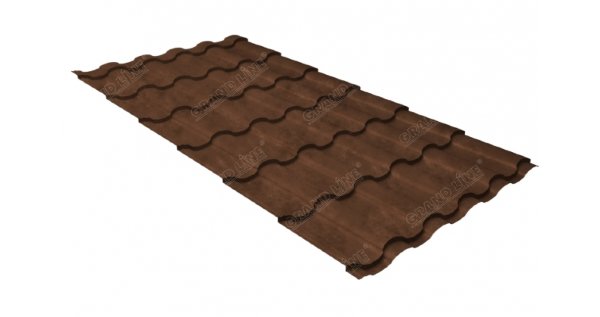 Металлочерепица кредо GL 0,5 Safari Twincolor Brown купить в Шахунье
