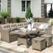 Комплект мебели AFINA плетеной из иск. ротанга AFM-307B Beige купить в Шахунье