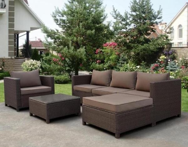 Комплект мебели AFINA плетеной из иск. ротанга YR821A Brown/Beige купить в Шахунье