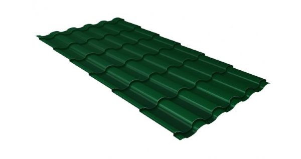 Металлочерепица кредо 0,5 Satin RAL 6005 зеленый мох купить в Шахунье
