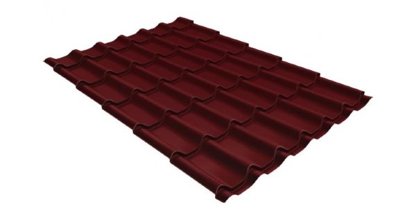 Металлочерепица классик 0,5 Satin RAL 3005 красное вино купить в Шахунье