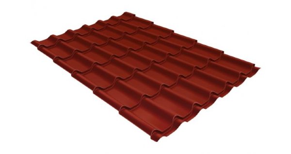 Металлочерепица классик GL 0,5 Velur20 RAL 3009 оксидно-красный купить в Шахунье
