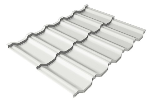 Металлочерепица модульная Квинта Uno Grand Line c 3D резом 0,5 Satin RAL 9003 сигнальный белый купить в Шахунье