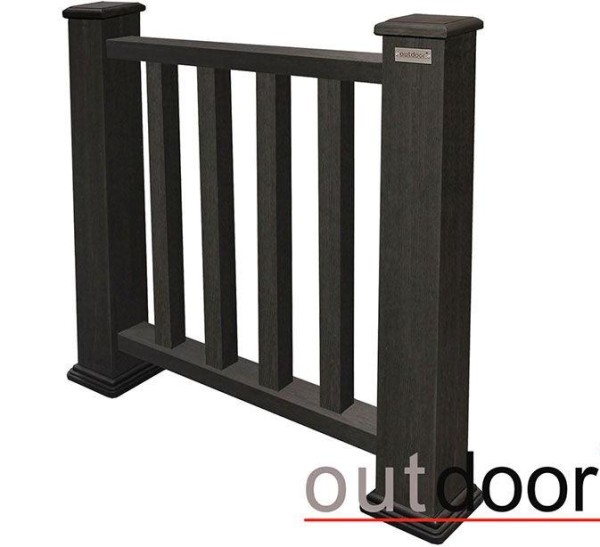 Ограждение из ДПК Outdoor Классик 3D STORM чёрный купить в Шахунье
