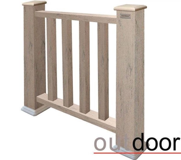 Ограждение из ДПК Outdoor Классик 3D STORM серый микс купить в Шахунье