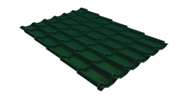 Металлочерепица классик 0,5 Satin RAL 6005 зеленый мох купить в Шахунье
