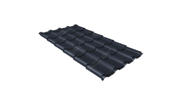 Металлочерепица камея 0,5 Satin RAL 7024 мокрый асфальт купить в Шахунье