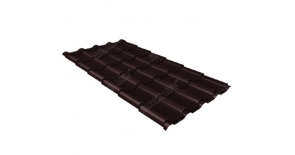 Металлочерепица камея 0,5 Satin RAL 8017 шоколад купить в Шахунье
