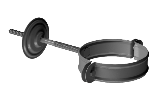 Хомут трубы D90 Döcke STAL PREMIUM Графит, (RAL 7024) купить в Шахунье