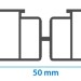 Лага алюминиевая KRONEX 50x25x3000 мм несущая купить в Шахунье