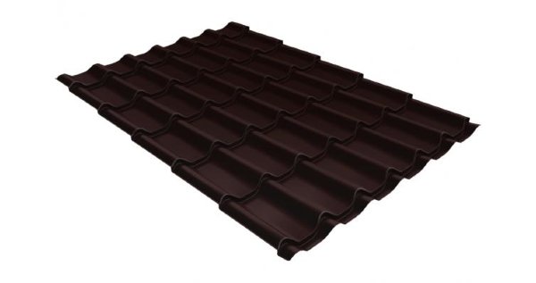 Металлочерепица классик GL 0,5 Velur20 RAL 8017 шоколад купить в Шахунье