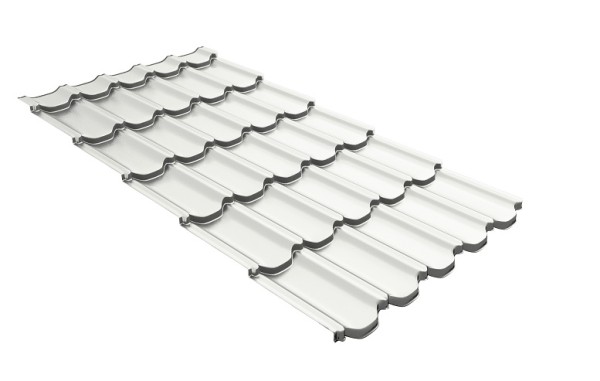Металлочерепица квинта плюс с 3D резом 0,5 Satin RAL 9003 сигнальный белый купить в Шахунье