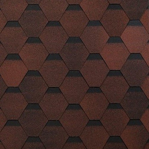 Гибкая черепица Shinglas, коллекция Оптима – Красный купить в Шахунье